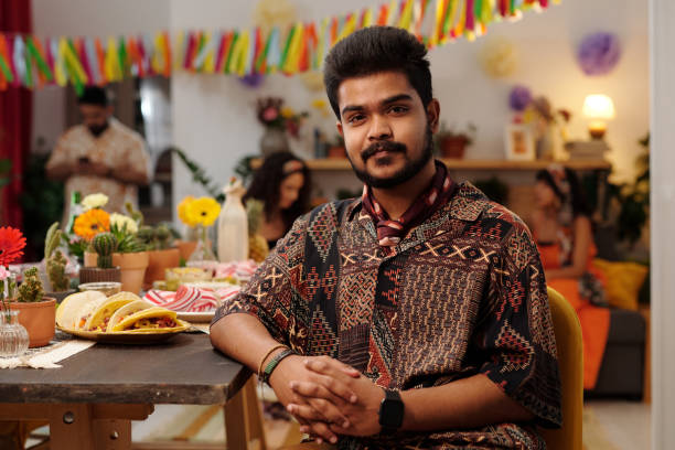 istock Young Latino man in ethnic apparel 2148435311