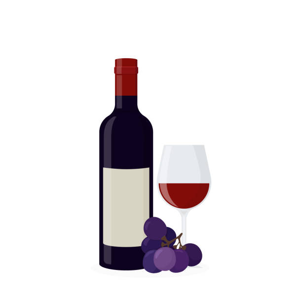 ilustraciones, imágenes clip art, dibujos animados e iconos de stock de botella de vino - vino