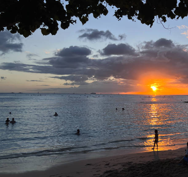 istock Waikiki Sunset People 2148438395
