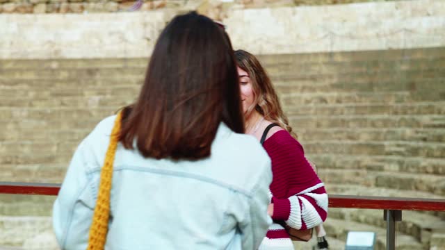 Two girls take a picture