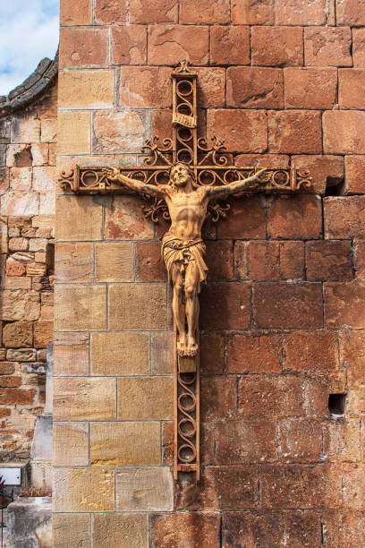 Sculpture of Jesus Christ crucified on his cross