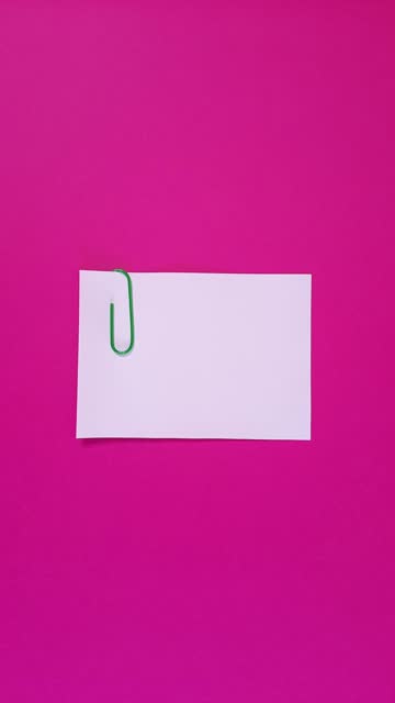 blank paper with a paperclip