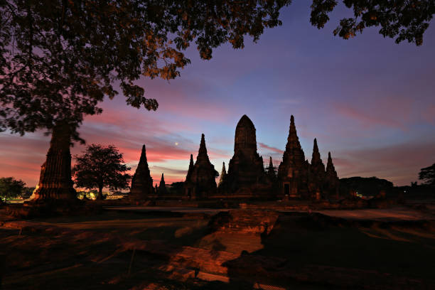 Wat Chaiwatthanaram temple. stock photo