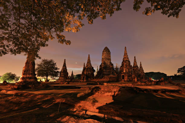 Wat Chaiwatthanaram temple. stock photo