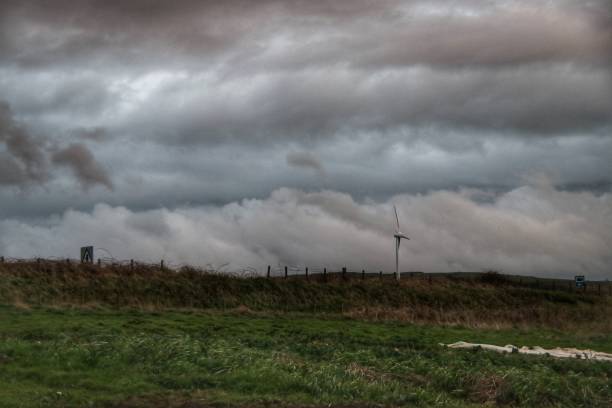 istock Gloomy storm builds at the beach 2148444396