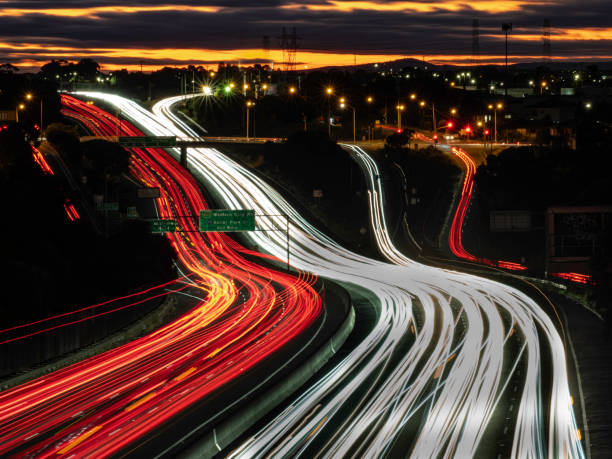 istock Heavy traffic on city freeway at dusk 2148448113
