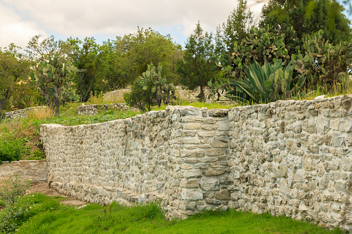 Wall of the archaeological zone of Tepeticpac X