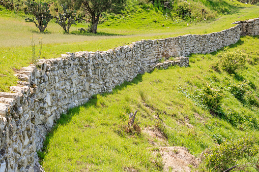 Wall of the archaeological zone of Tepeticpac VII