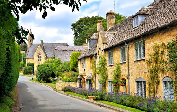 Charming Cotswolds village, Gloucestershire, England