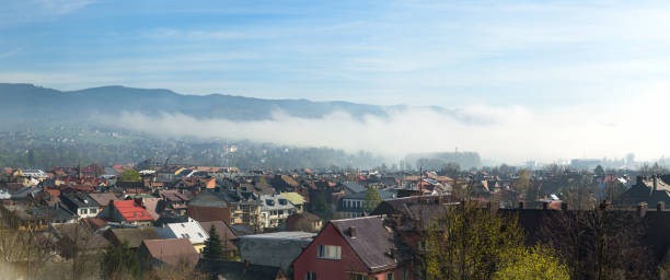istock Panoramic view of the rooftops of Nowy Targ 2148451392
