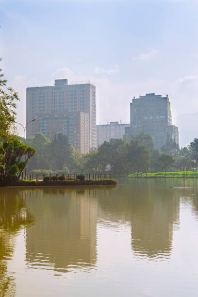istock Lake in city natural park 2148453303