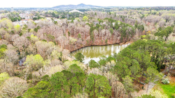 istock Drone Flight Above Woodstock, Georgia 2148454444