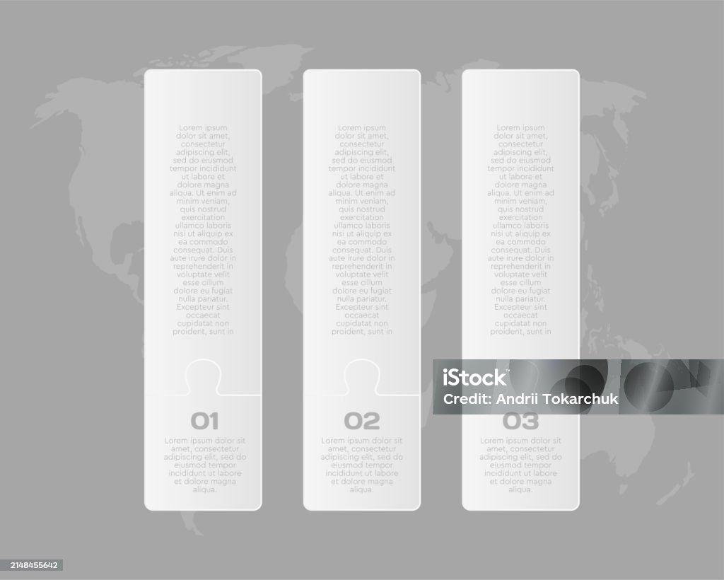 Three Column Timeline Vector Timeline Infographic Process 3 White Steps Stock Illustration ...