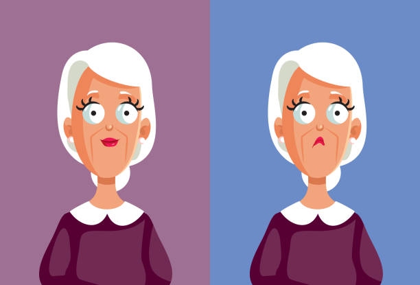Happy Sad Grumpy 180+ Grumpy Old Lady Stock Illustrations, Royalty-Free Vector Graphics ...