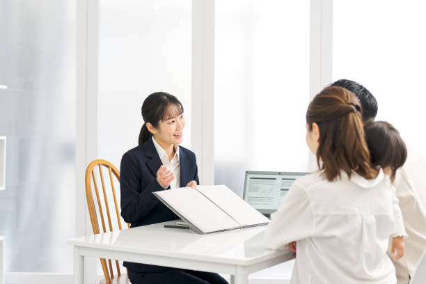 istock Business woman giving information about insurance 2148458533