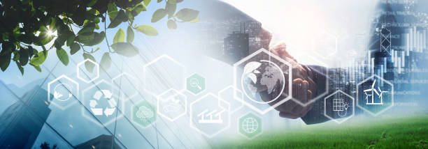 ESG environmental social governance business. Organization sustainable development environmental and business responsible environmental, Energy sources for renewable. Ecology concept