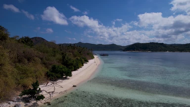 4K Aerial Drone video of Cagdanao island in Palawan, Philippines