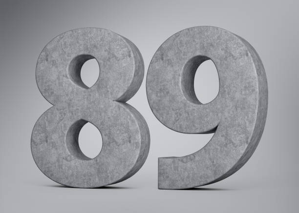 istock 3d Concrete Number Eighty Nine 89 Made Of Grey Concrete Stone Grey Background 3d Illustration 2148468308