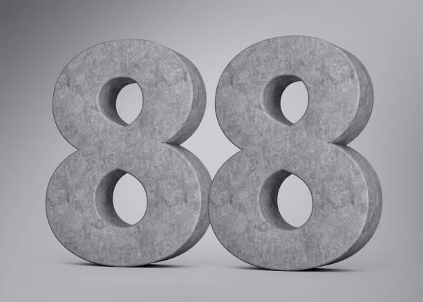 istock 3d Concrete Number Eighty Eight 88 Made Of Grey Concrete Stone Grey Background 3d Illustration 2148468309