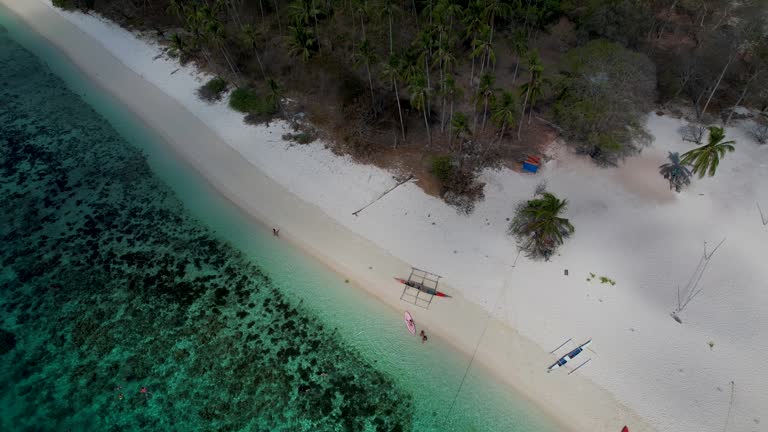 4K Aerial Drone video of Cagdanao island in Palawan, Philippines