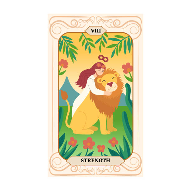 50+ The Tarot Card Strength Stock Illustrations, Royalty-Free