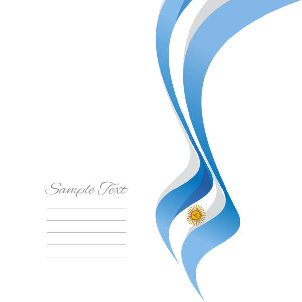 ilustraciones, imágenes clip art, dibujos animados e iconos de stock de vector abstracto de bandera de cinta derecha argentina - ribbon powder blue isolated on white isolated