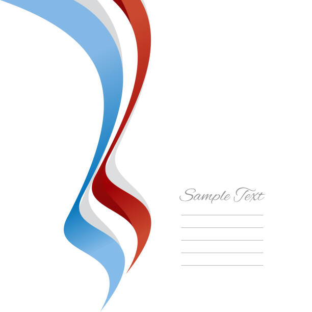 zusammenfassung luxemburg linkes band flagge vektor - ribbon powder blue isolated on white isolated stock-grafiken, -clipart, -cartoons und -symbole