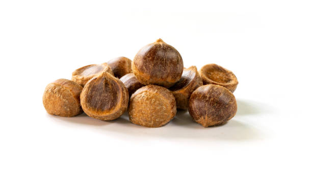 istock Chestnut, isolated on white background, clipping path. Chestnut in south thailand. 2148475084