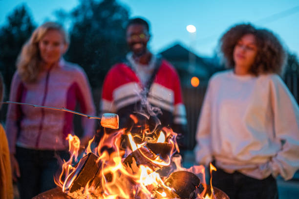 istock Multigenerational Family Toasting Marshmallows Over Fire 2148478601
