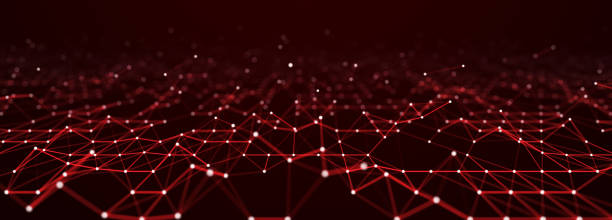 istock Corrupted network or connection. Abstract digital background of points and lines. Glowing plexus. Big data. Abstract technology science background. 3d rendering 2148484442