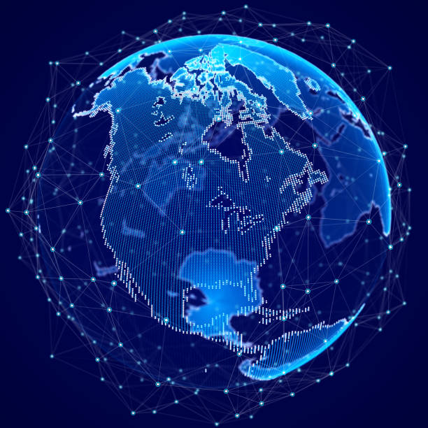 istock Planet Earth. Network or connection. World wide web. Globe. Abstract digital background. Cyber illustration of points and lines. 3d rendering 2148484479