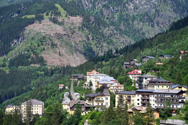 istock Buildings in the forest on the mountain Bad Gastein Austria 2148487404