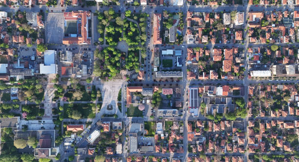 istock Nova Zagora Bulgaria drone city view aerial panorama 2148491134