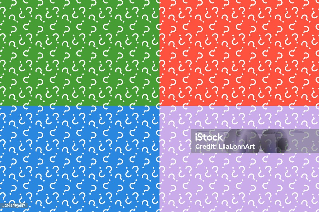 Background Questions Pattern Colorful Background With Question Marks Abstract Seamless Pattern ...