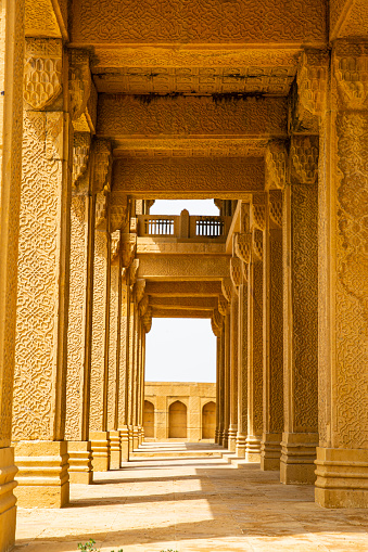 Beautiful arch in Makli necropolis in Sindh, Pakistan.