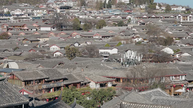 View of Lijiang Old City,Yunnan,China.