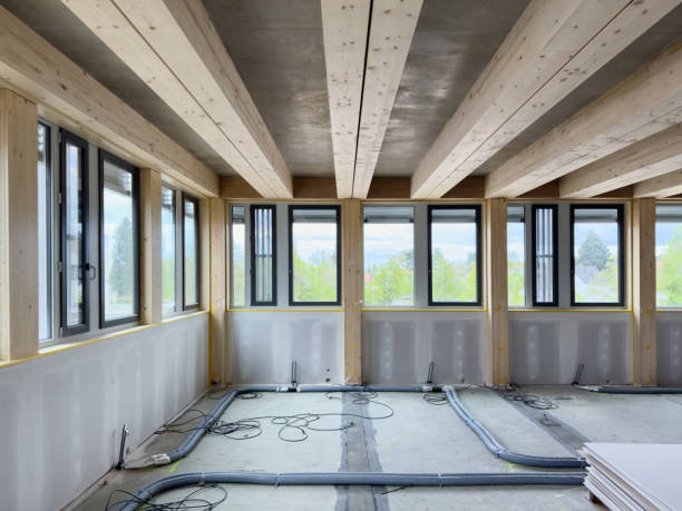 istock construction site of a sustainable Timber-concrete composite office building 2148497621