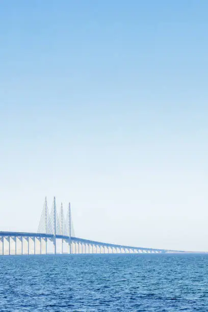Photo of Oresund Bridge o linking Sweden to Denmark.
