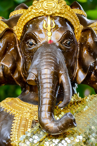 statue of elephant in temple, beautiful photo digital picture