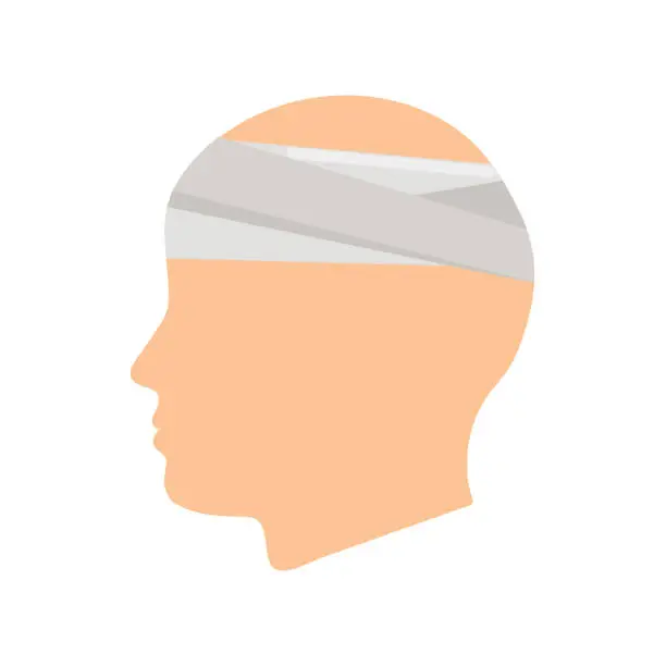 Vector illustration of Head injuri injuri icon clipart avatar logotype isolated vector illustration