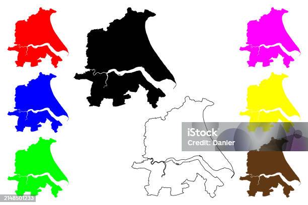Humberside Humberside County Map Vector Illustration Scribble Sketch Humberside ...