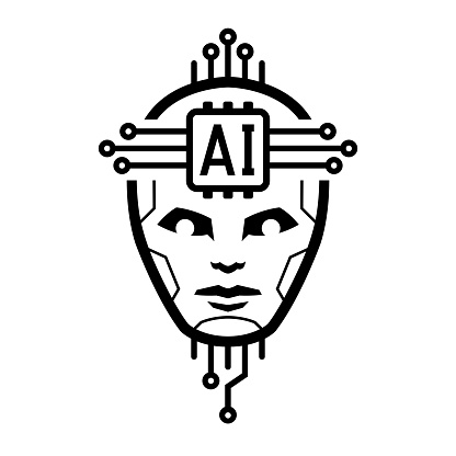 Artificial intelligence logo, symbol. Vector illustration