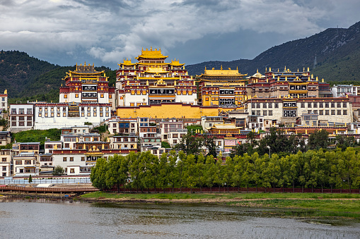 Potala Palace, the original residence of the Dalai Lama and the most important architecture of Tibetan Buddhism in Lhasa, Tibet, China