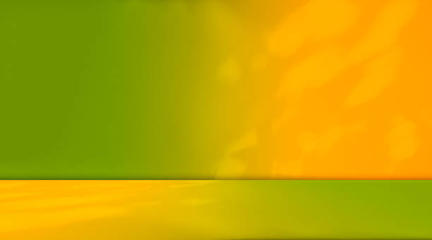 istock Yellow Green Pastel Podium Background Product Light Abstract Shadow Leaf Wallpaper Gradient Floor Wall Concept Table Product Pattern Minimal Mockup Elegant Empty Platform Kitchen Backdrop Loft. 2148512313