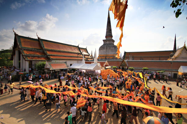 International Makha Puja Parade stock photo