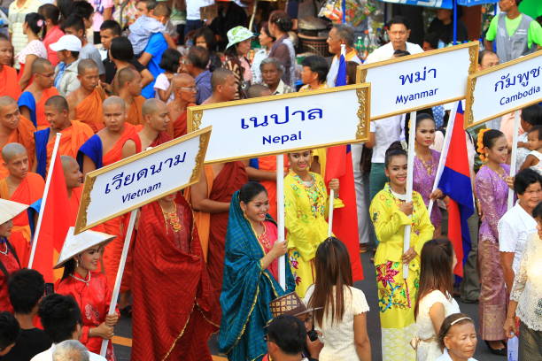 International Makha Puja Parade stock photo