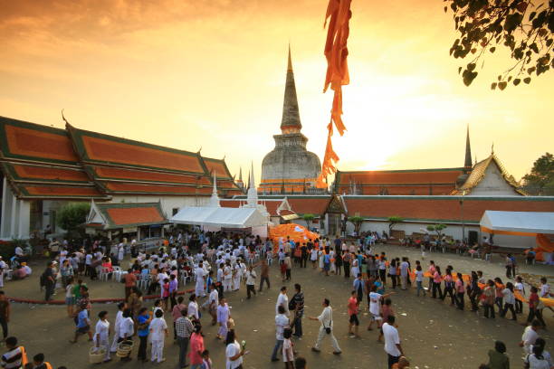 International Makha Puja Parade stock photo