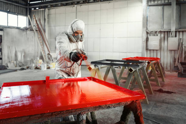 istock Paint job at a factory facility. 2148515306