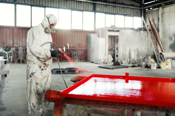 istock Paint job at a factory facility. 2148515308