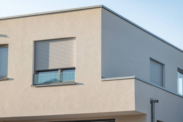 istock facade of an modern large house ,wall with windows 2148516580